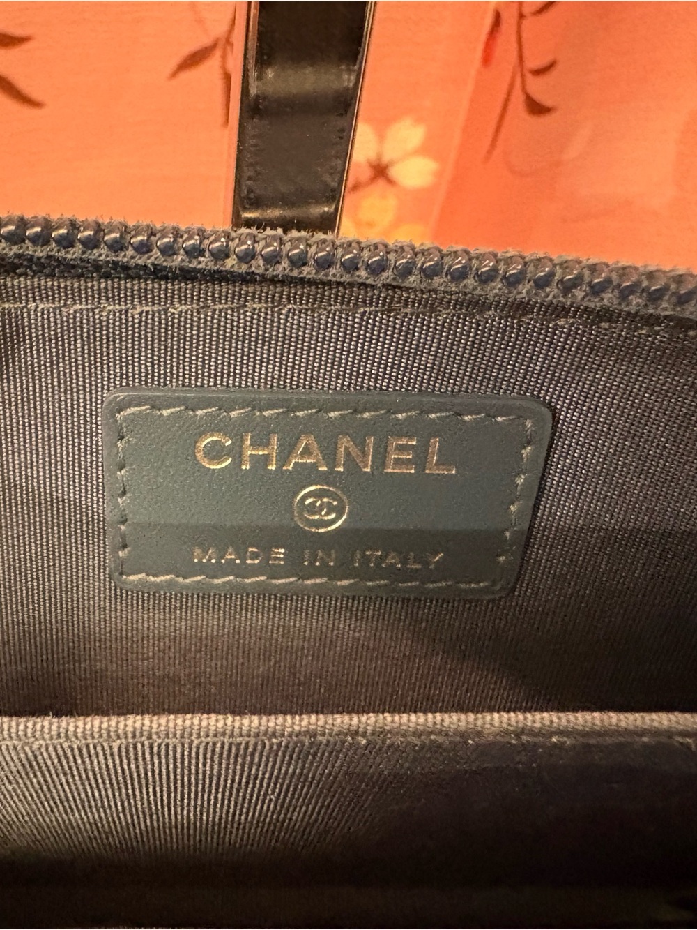 CHANEL Teal Caviar Leather Zip Wallet - Picture 6 of 9